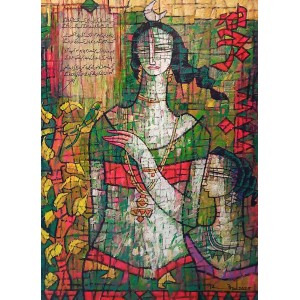 A. S. Rind, 24 x 36 Inch, Acrylic On Canvas, Figurative Painting, AC-ASR-809